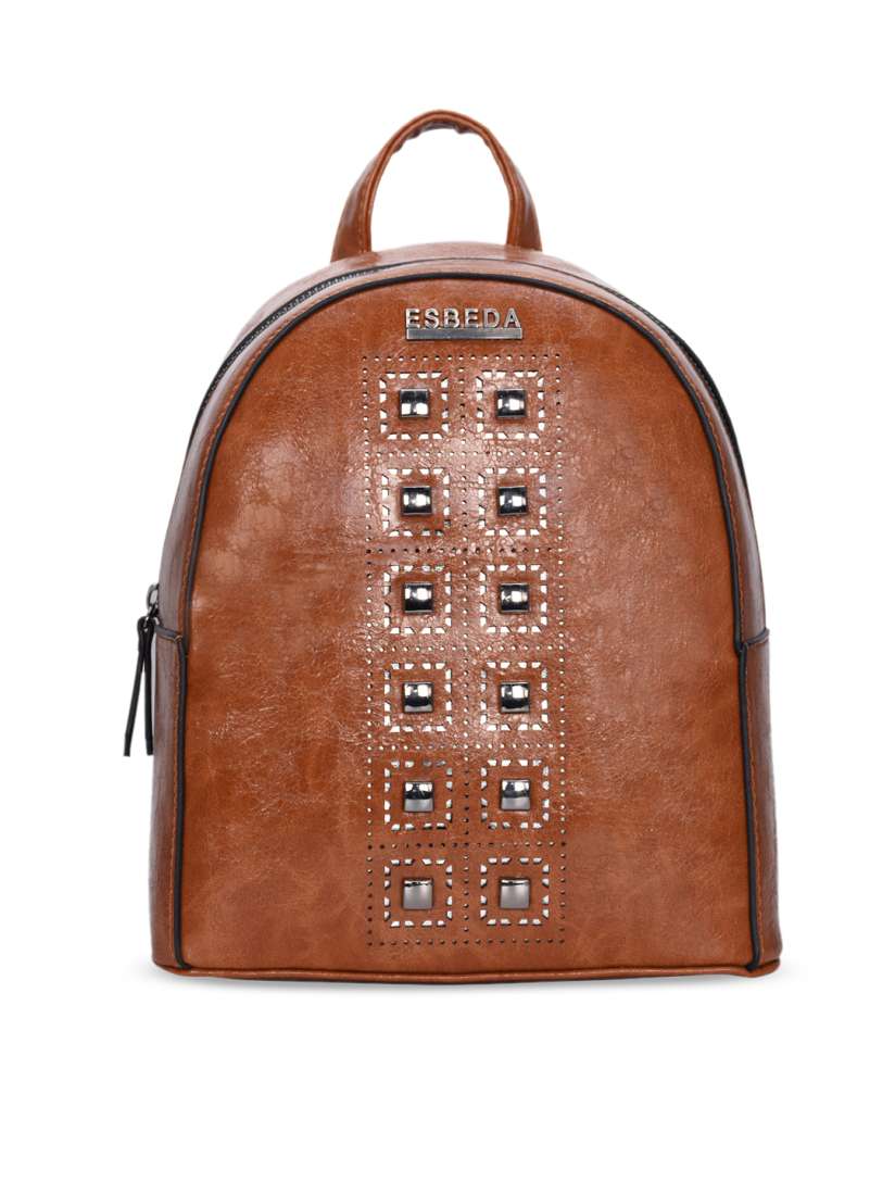Buy ESBEDA Women Tan Brown Solid Backpack Backpacks for Women 11582580 Myntra