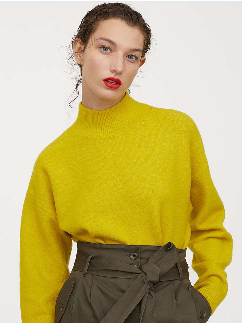 Pullover Sweater Mustard Yellow Sweater H&m H&M Divided