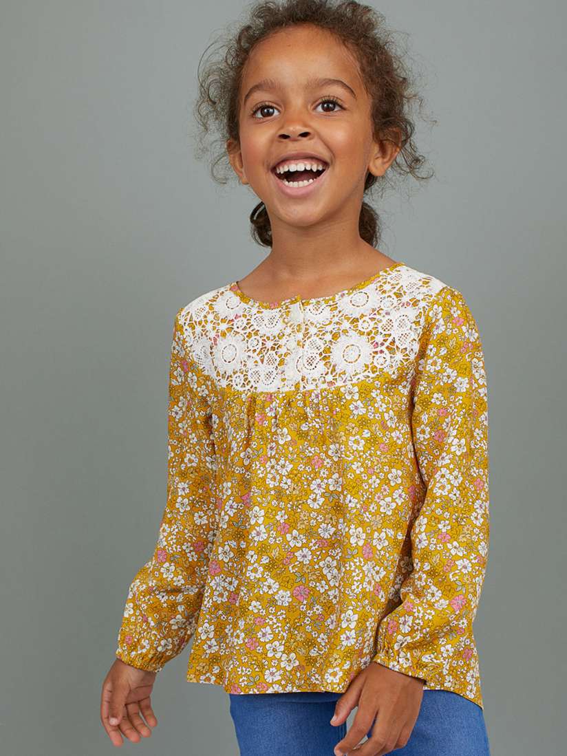 Girls yellow blouse top