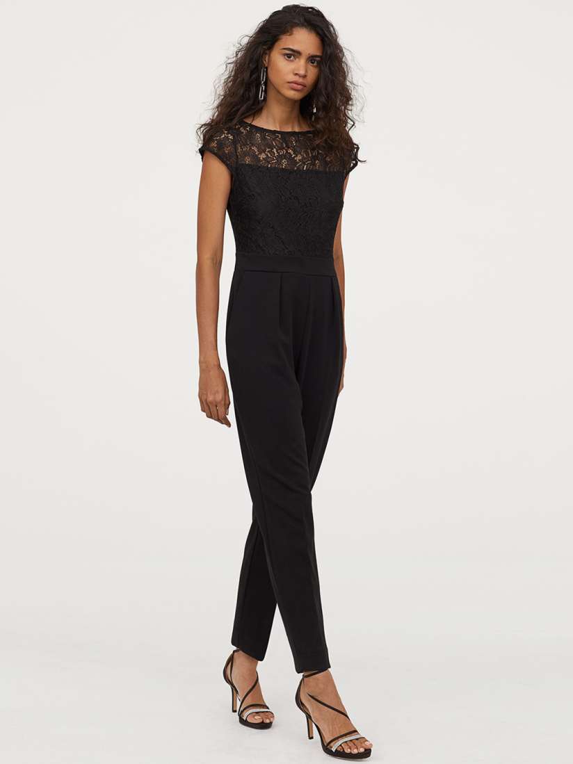 H&m jumpsuit with lace discount