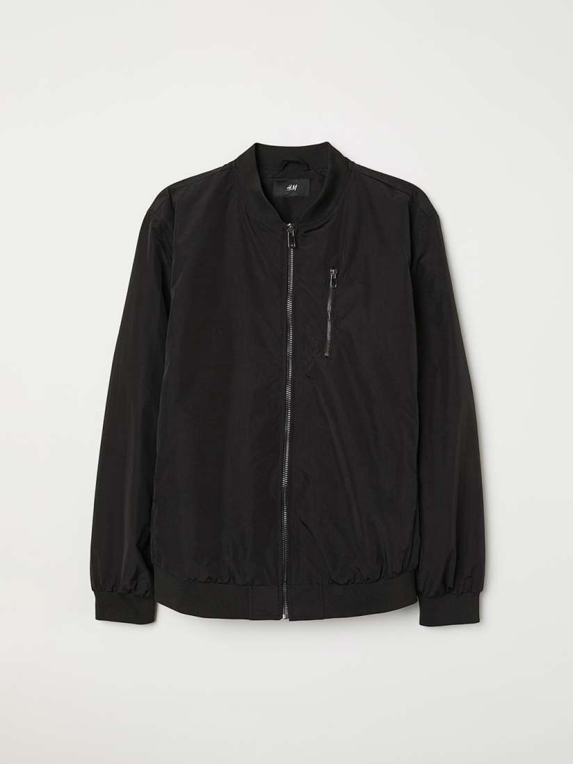 Nylon blend bomber jacket top