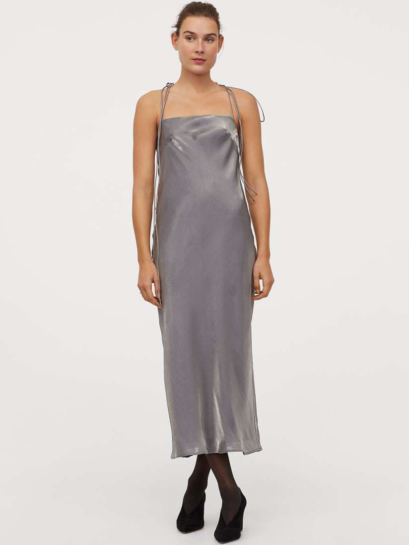 H&m silver metallic dress new arrivals