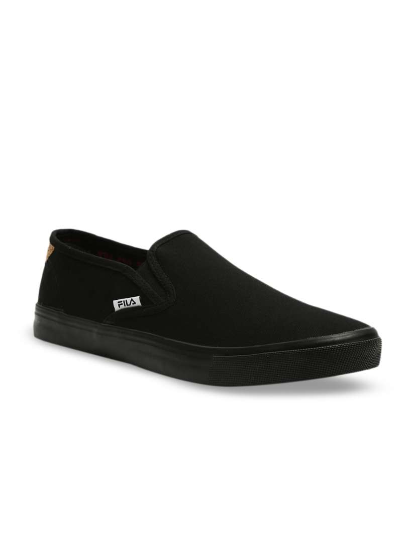 Fila black slip ons on sale
