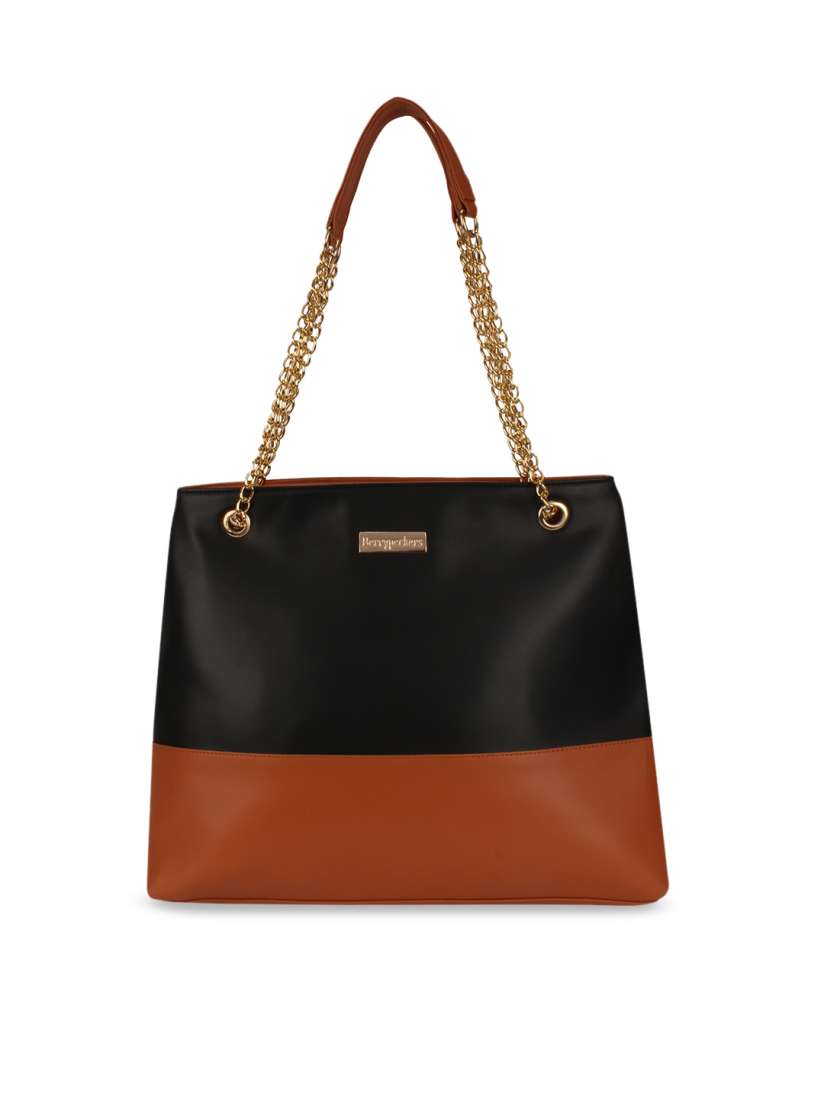 Buy Berrypeckers Black Brown Colourblocked Shoulder Bag Handbags for Women 11688050 Myntra