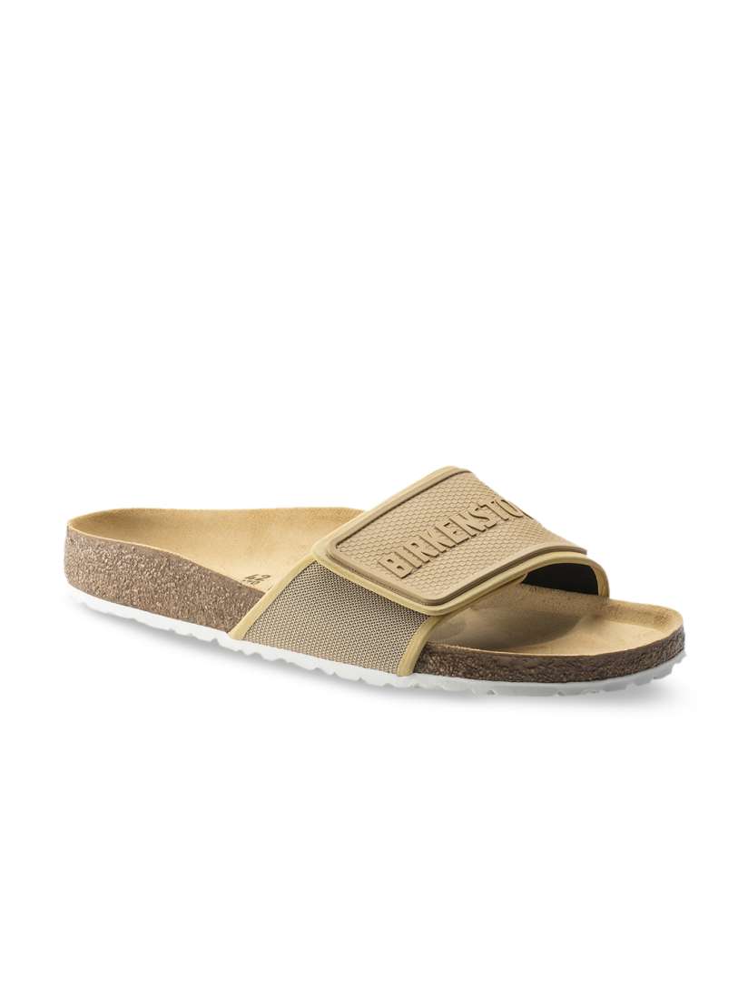 Buy Birkenstock Unisex Beige Tema Micro Fibre Textured Regular Width Sliders Flip Flops for Unisex 11689324 Myntra