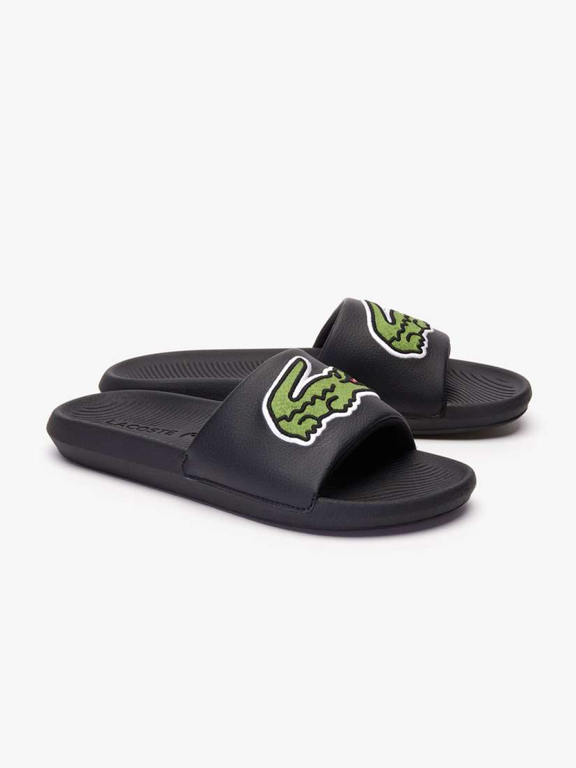 Green lacoste sliders new arrivals
