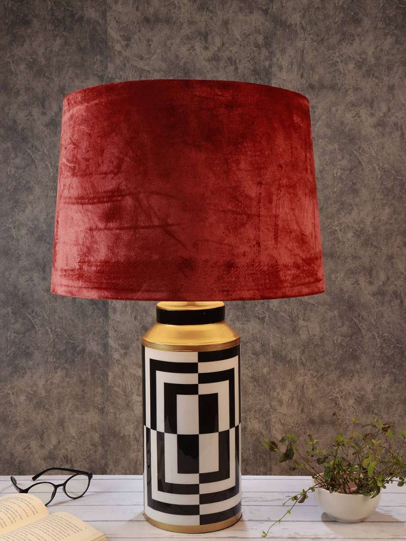 Buy Grated Ginger Rust Solid Posh Bedside Lamp Table Lamps for Unisex 11704034 Myntra