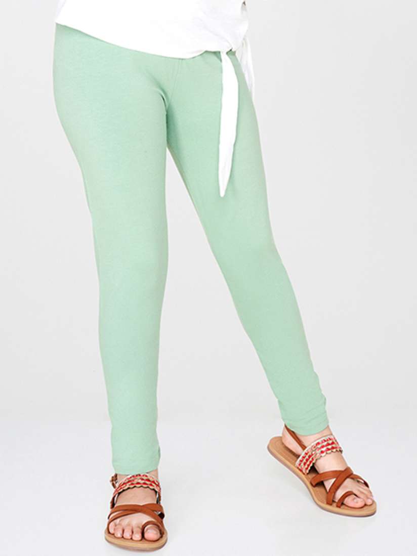Buy Global Desi Girls Green Solid Leggings Leggings for Girls 11706834 Myntra