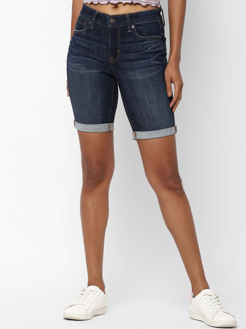Buy AMERICAN EAGLE OUTFITTERS Women Blue Washed Regular Fit Denim