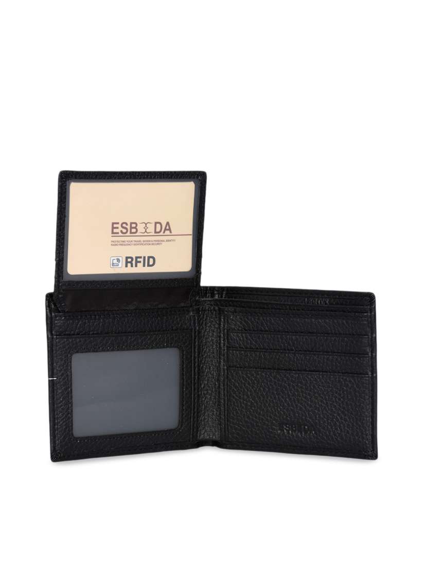 Buy ESBEDA Men Black Solid Two Fold Wallet Wallets for Men 11710762 Myntra