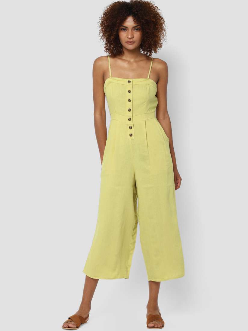 Buy AMERICAN EAGLE OUTFITTERS Women Lime Green Solid Culotte Jumpsuit Jumpsuit for Women 11712916 Myntra