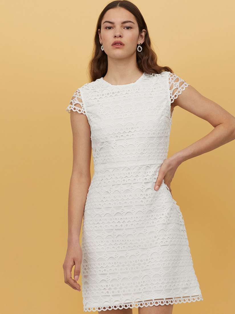 White lace dress h&m hot sale