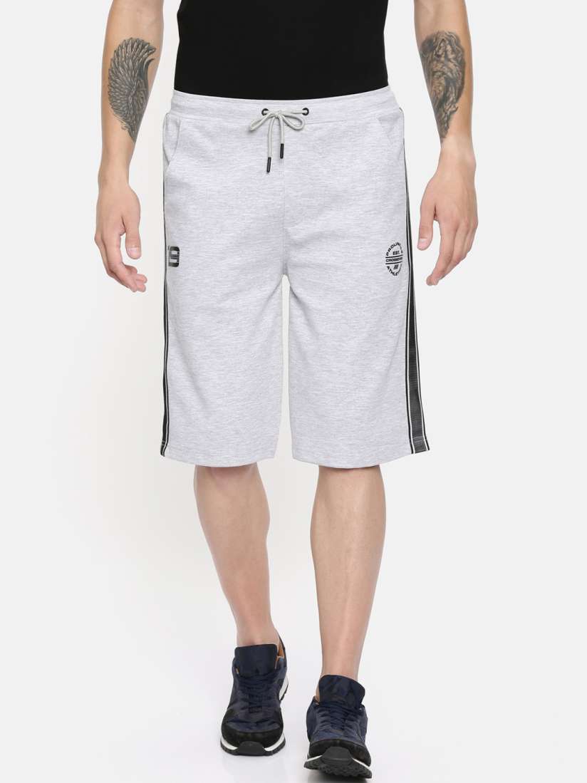 Buy Proline Active Men Grey Melange Striped Slim Fit Regular Shorts Shorts for Men 11731458 Myntra