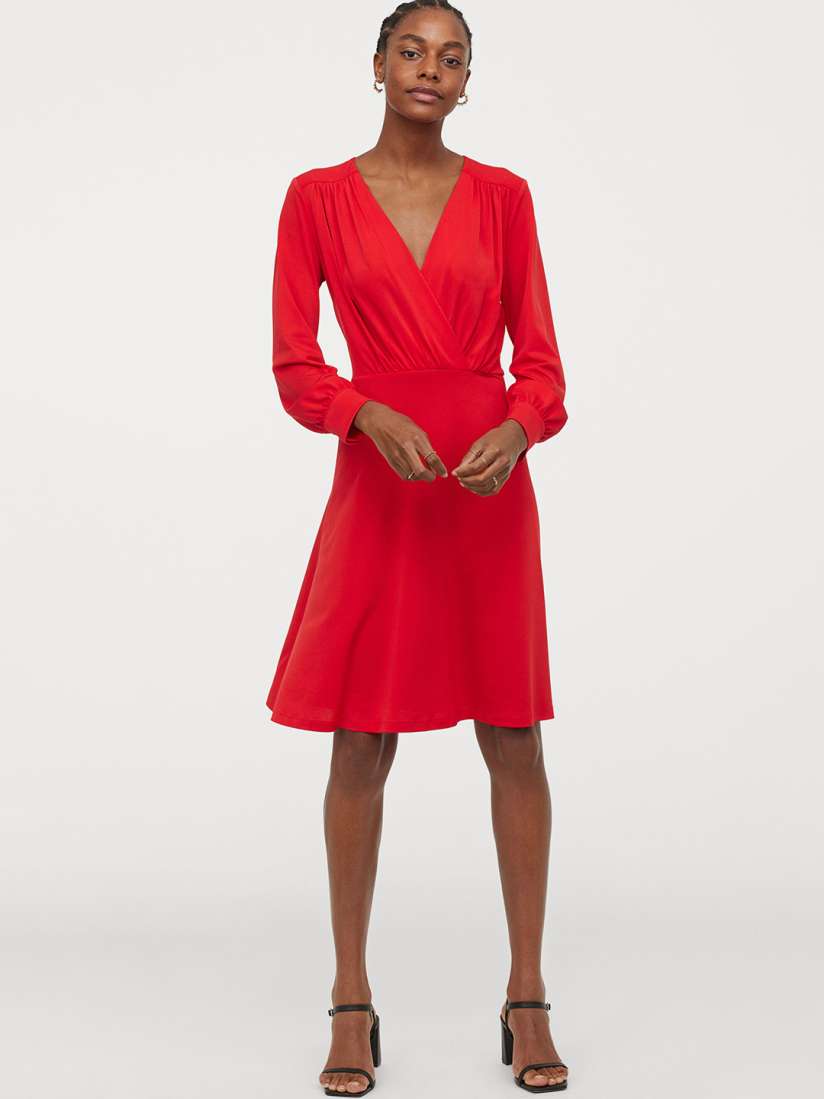 Buy H M Women Red Solid Jersey Crepe Dress Dresses for Women 11734668 Myntra