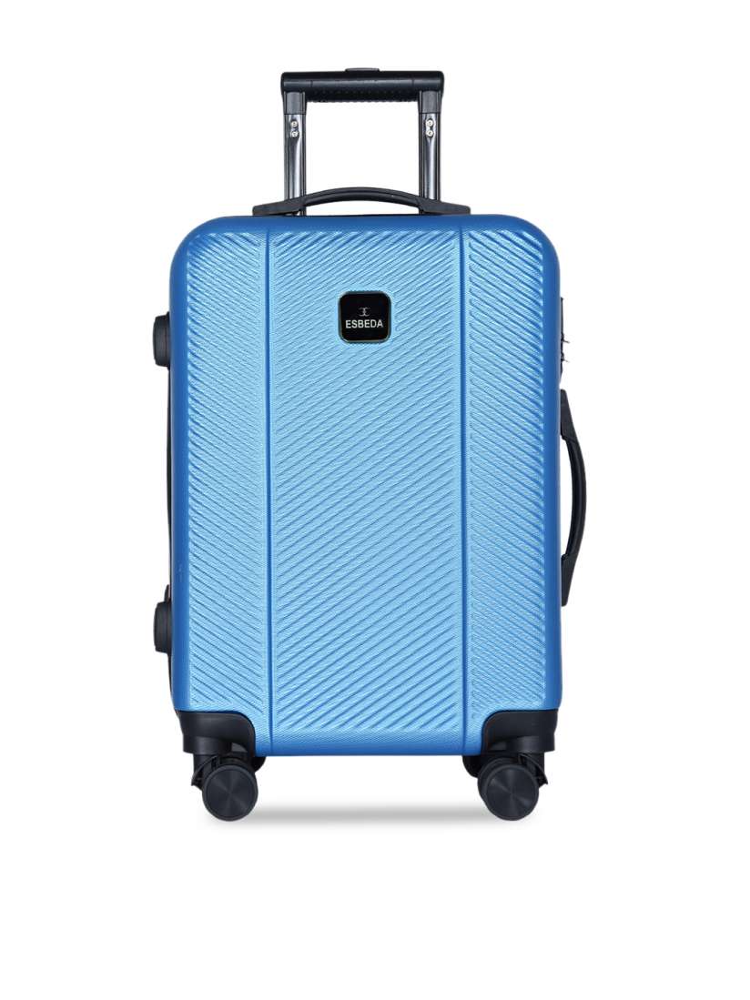 Buy ESBEDA Unisex Blue Textured 360 Degree Rotation Cabin Trolley Suitcase Trolley Bag for Unisex 11747620 Myntra
