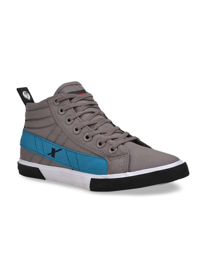 Buy Sparx Men Grey Blue Colourblocked Canvas Mid Top Sneakers Casual Shoes for Men 11653444 Myntra