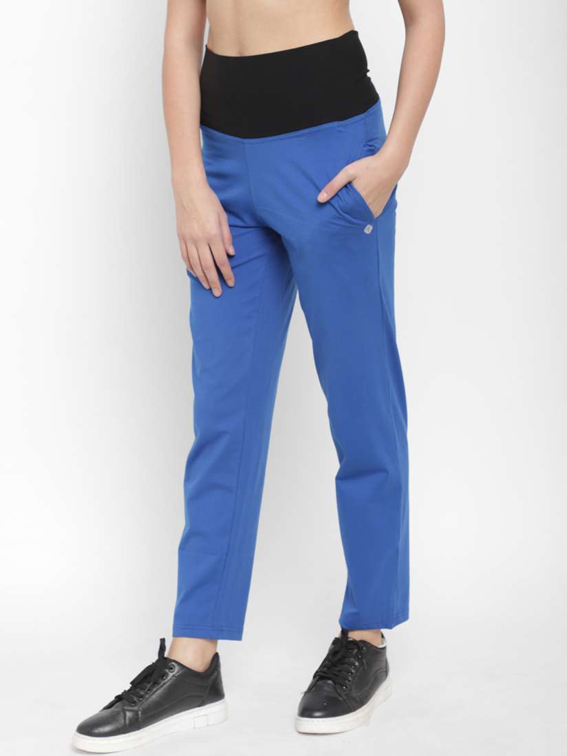 Buy Floret Women Blue Solid Slim Fit Track Pants Track Pants for Women 11660724 Myntra