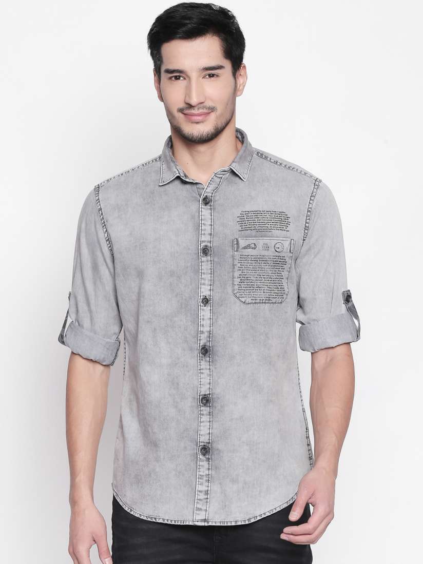 Pantaloons denim shirt deals