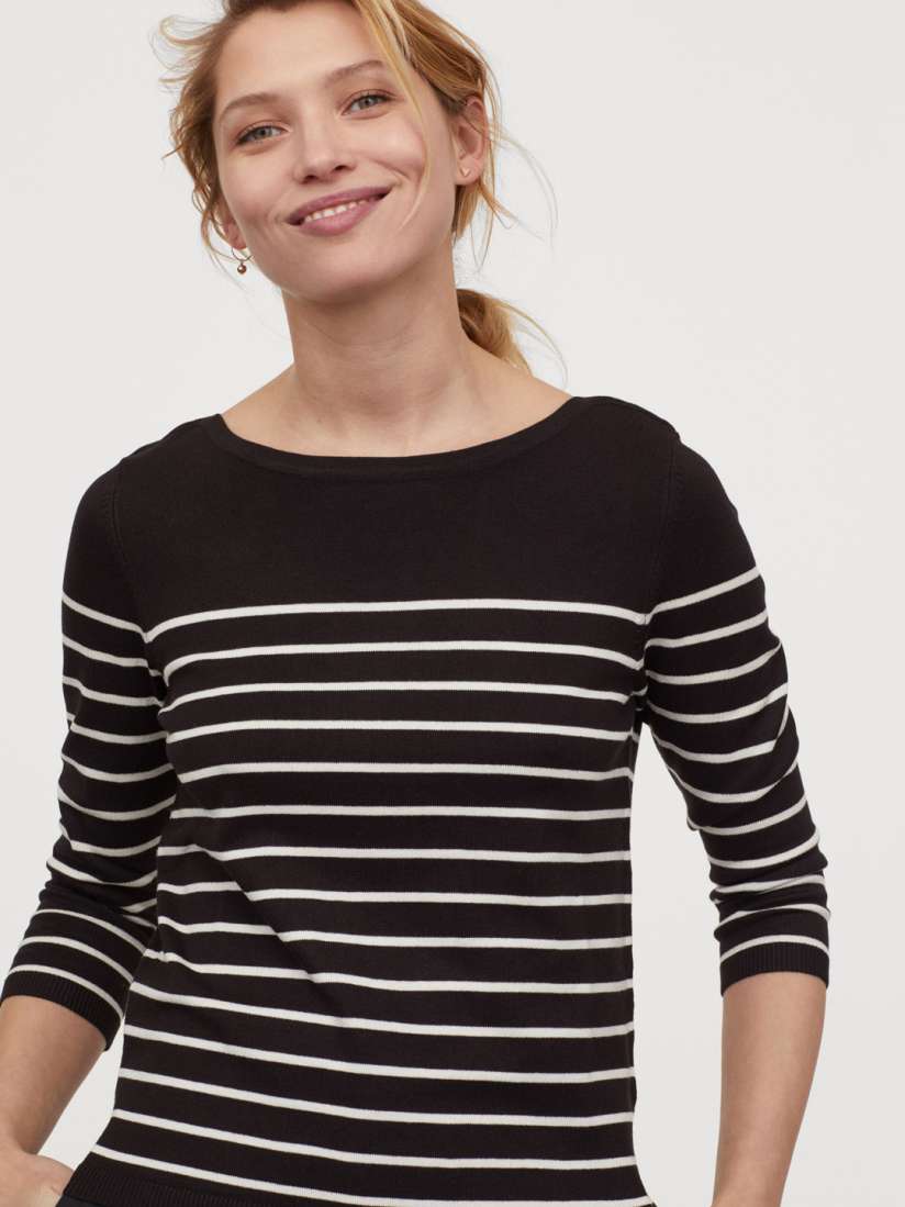 Womens black fine knit jumper cheap