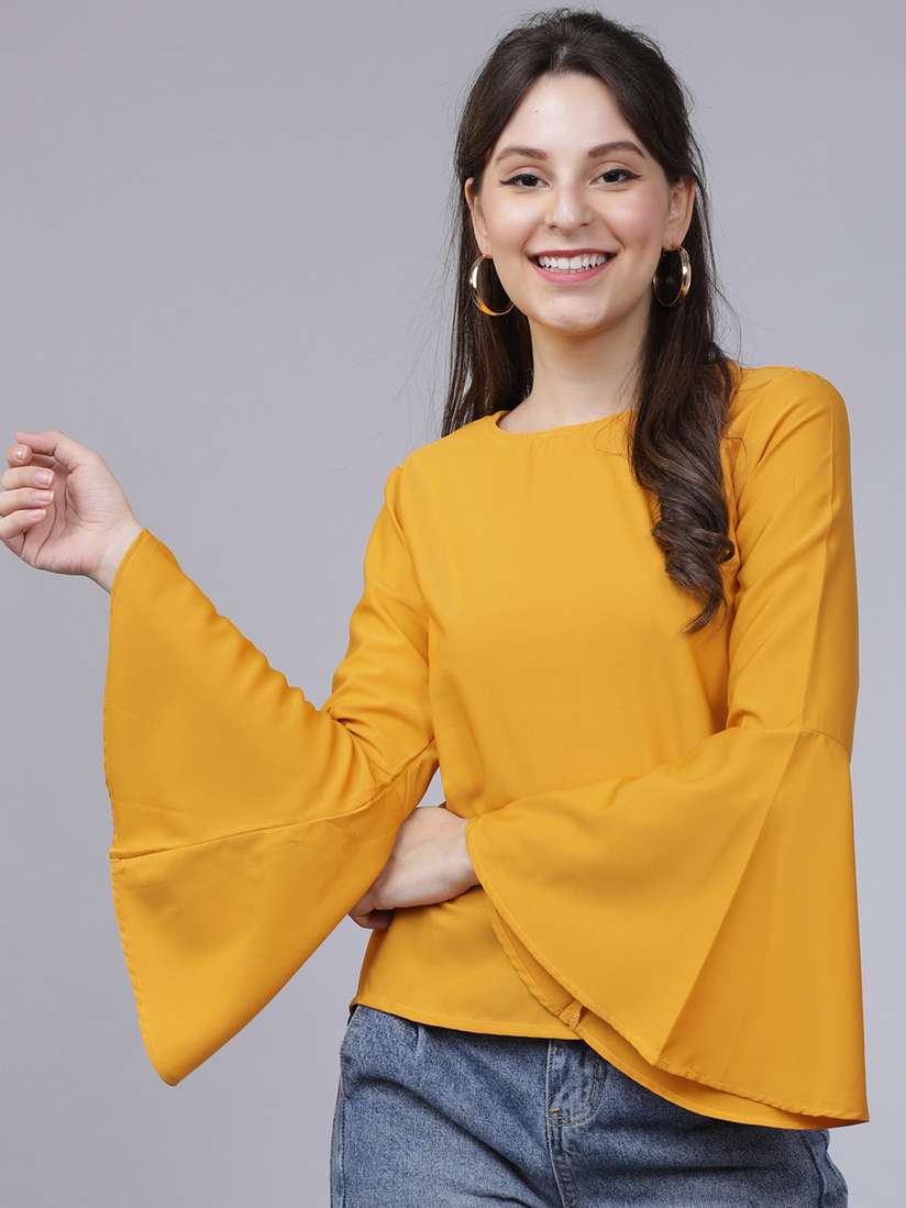 myntra yellow top