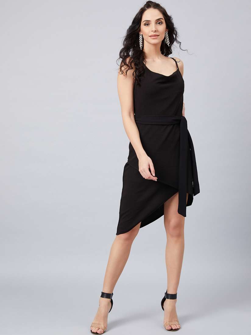 Buy Athena Women Black Solid Sheath Dress Dresses for Women 11919392 Myntra