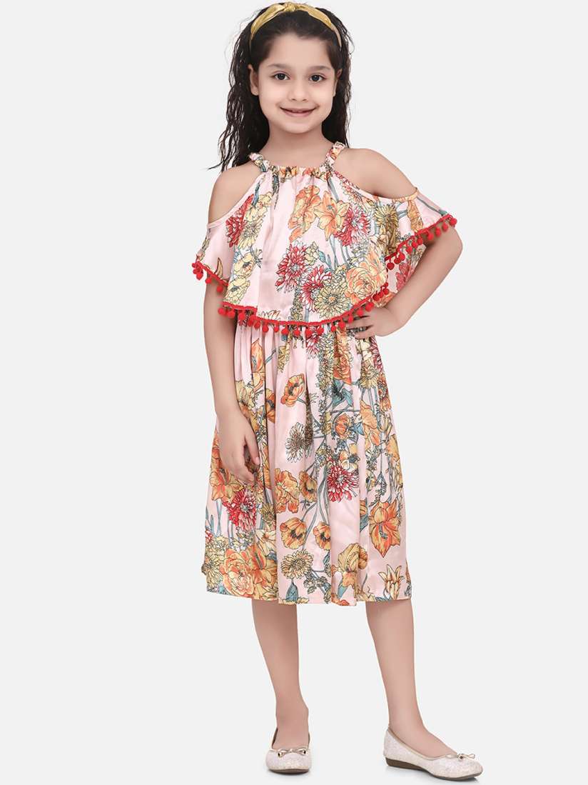 Myntra peach dress top