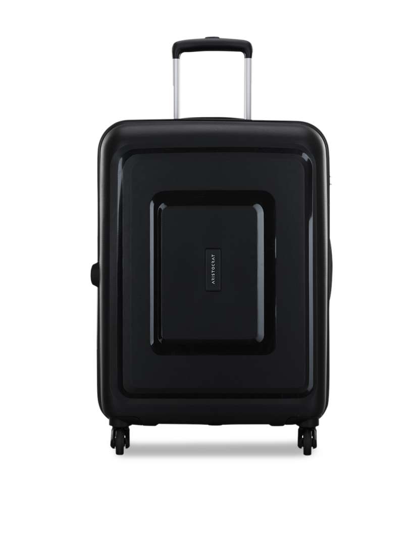 Buy Aristocrat Black Solid Hard Sided Medium Trolley Suitcase Trolley Bag for Unisex 11943084 Myntra