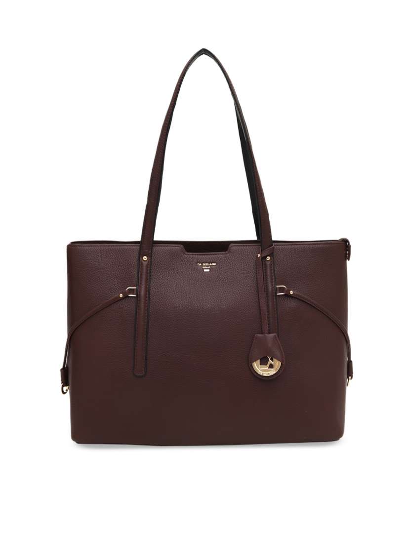 Buy Da Milano Maroon Solid Leather Shoulder Bag Handbags for Women 11914478 Myntra