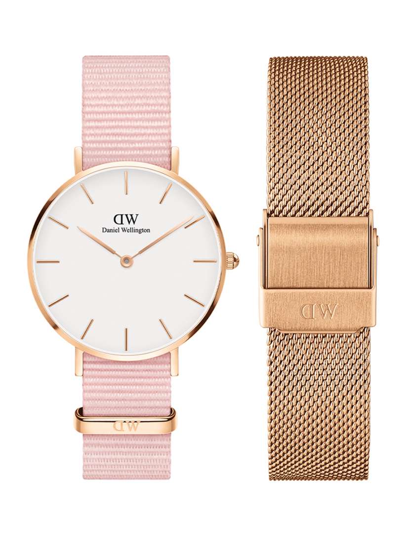 Buy Daniel Wellington Petite Rosewater Petite Melrose Strap Watch Gift Set Watch Gift Set for Women 11915274 Myntra