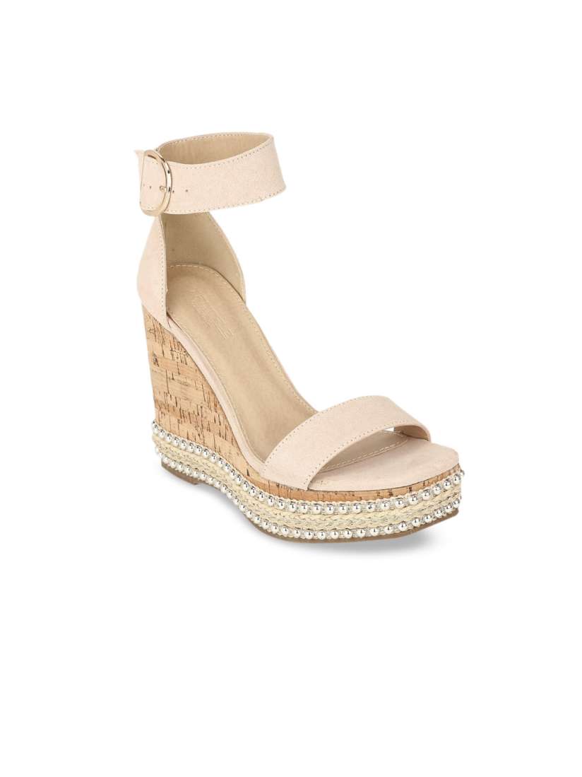 Buy Truffle Collection Women Nude Coloured Solid Wedges Heels for Women 12012212 Myntra