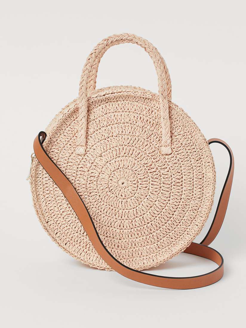 Round paper straw bag top