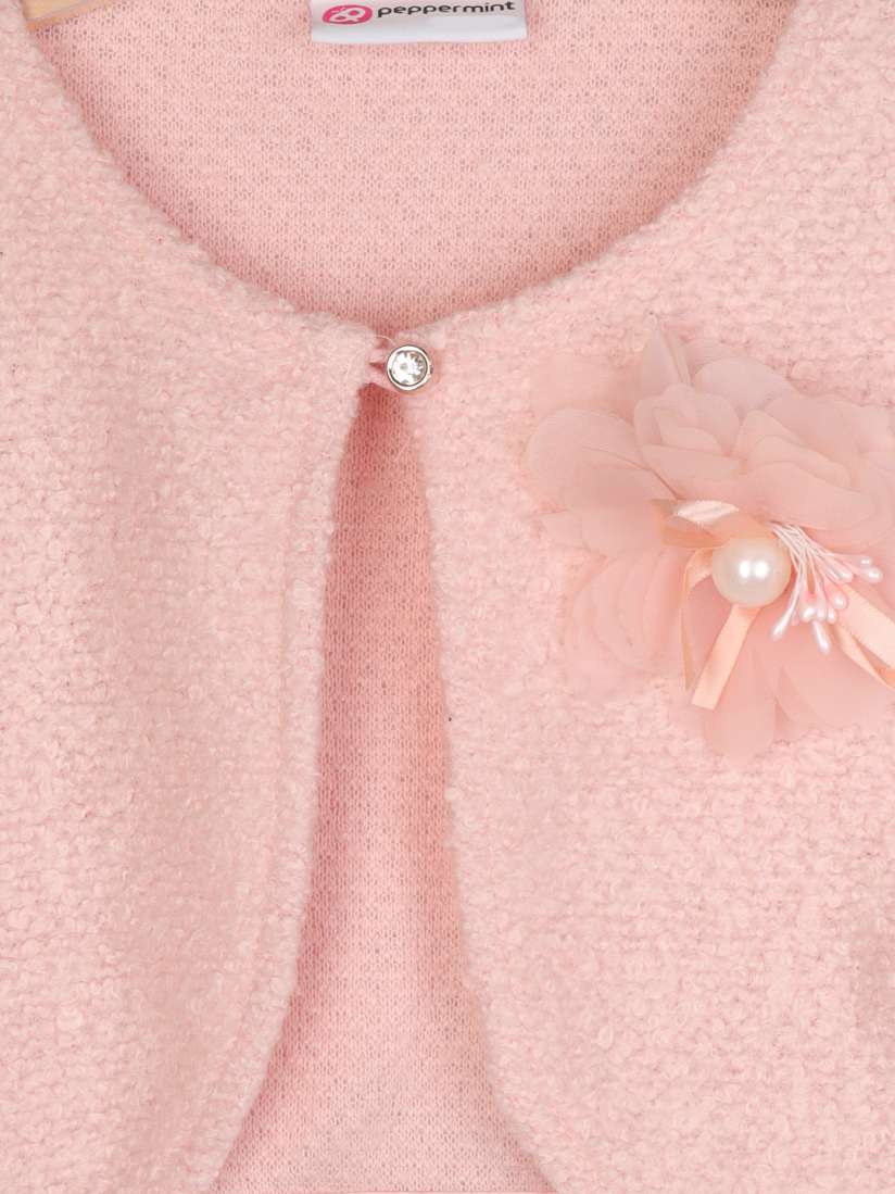 Buy Peppermint Girls Peach Solid Woolen Shrug Shrug for Girls 12138528 Myntra