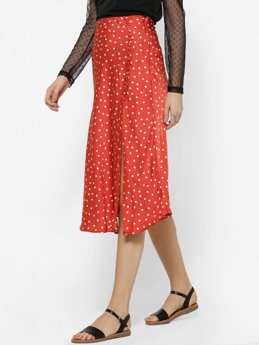 Polka dot a-line skirt forever 21 cheap