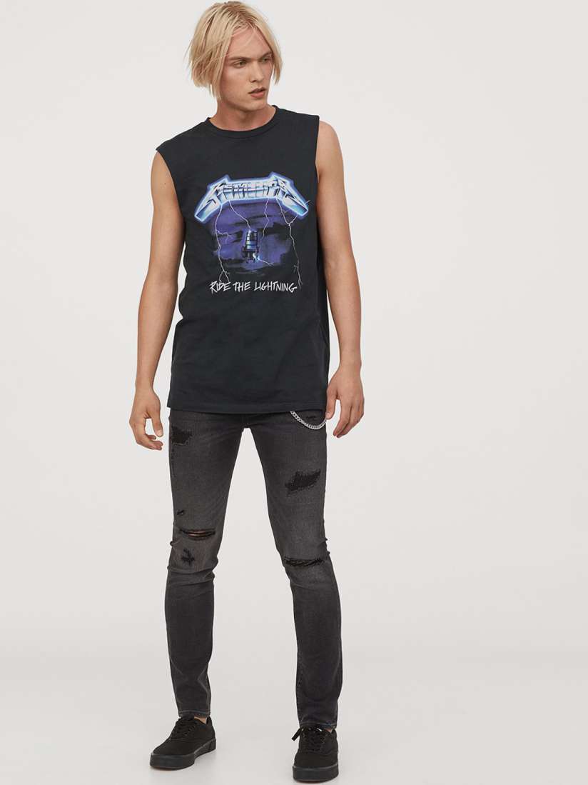Buy H M Men Black Solid Jeans with Chain Jeans for Men 12155550 Myntra