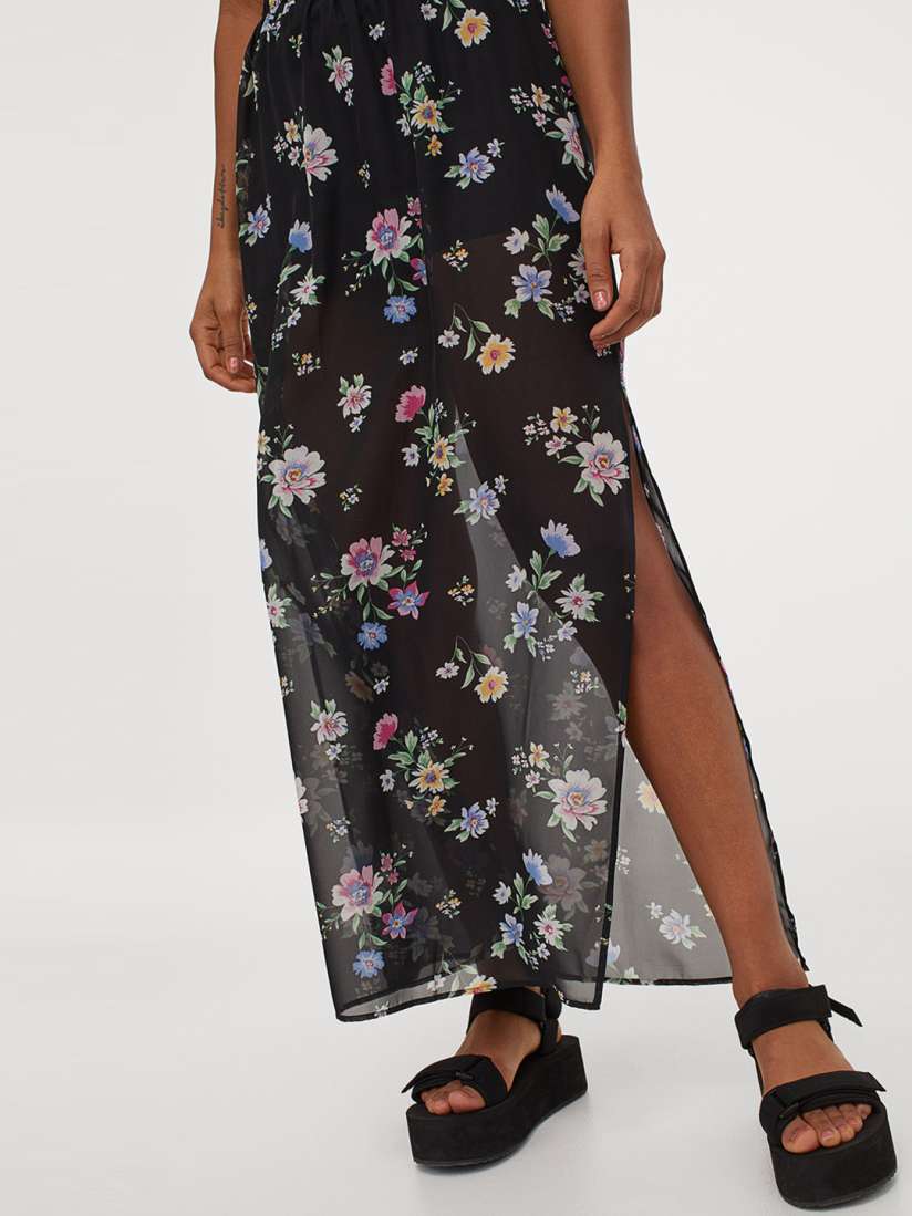 Long floral skirt h&m top