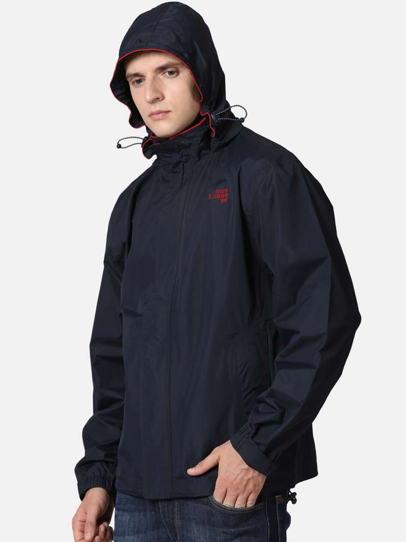 Buy t base Men Navy Blue Solid Waterproof Rain Jacket Rain Jacket for Men 12036982 Myntra