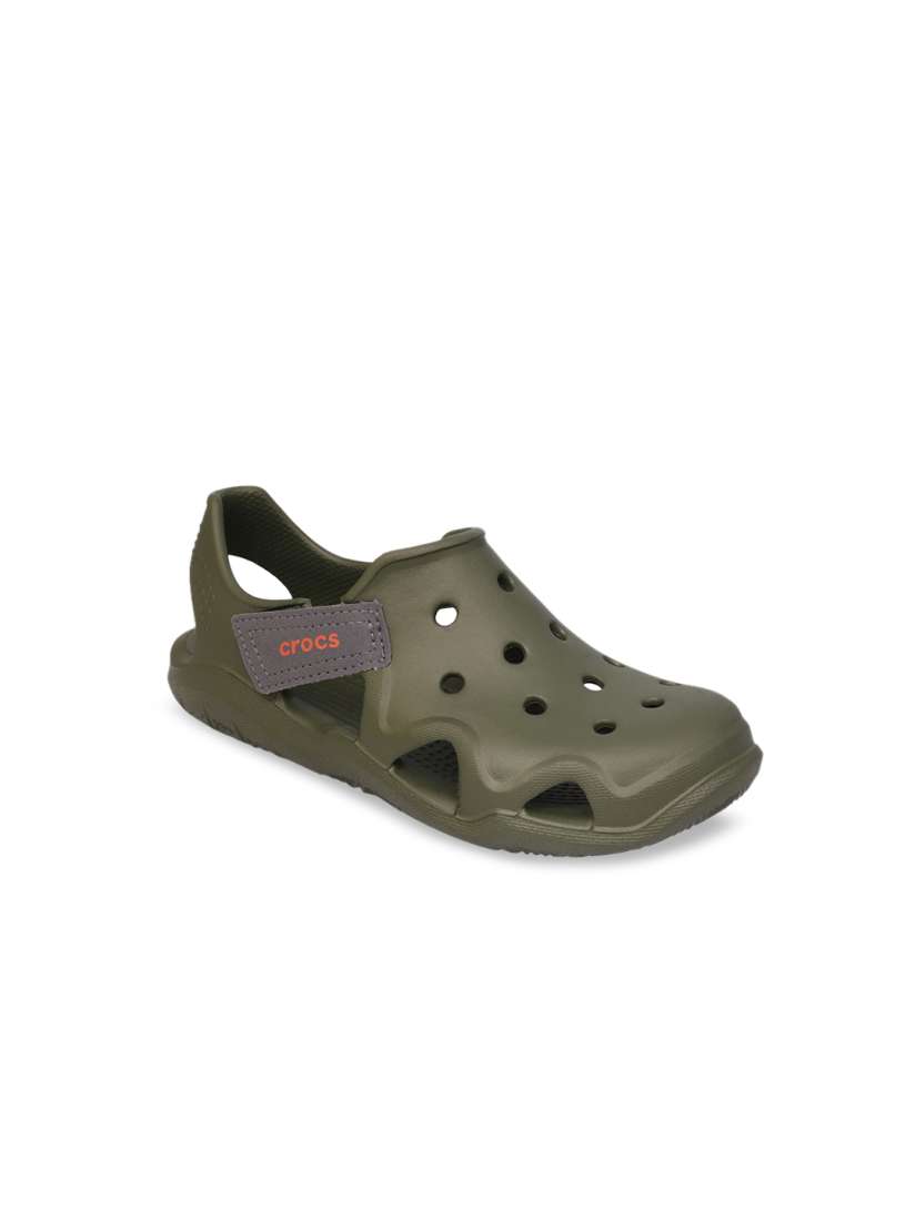 Buy Crocs Kids Olive Green Swiftwater Wave Clogs Sandals for Unisex Kids 12047692 Myntra