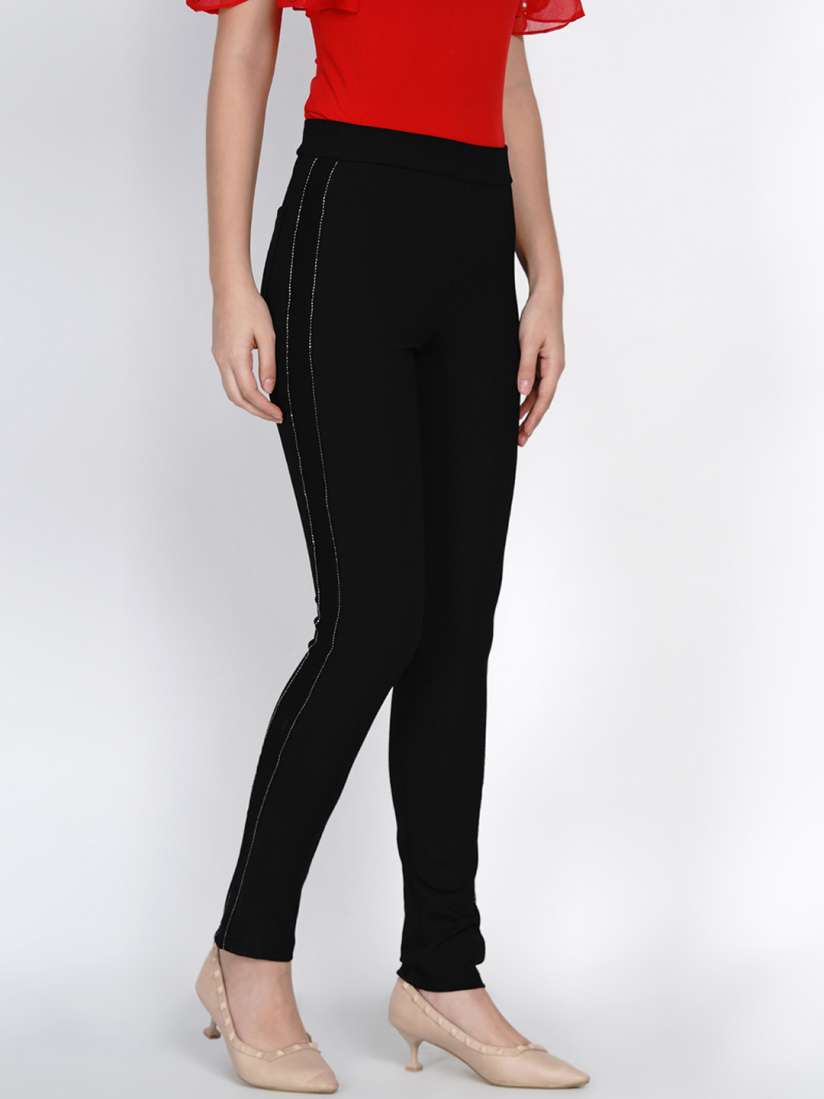Buy Deal Jeans Women Black Solid Slim Fit Jeggings Jeggings for Women 12222604 Myntra