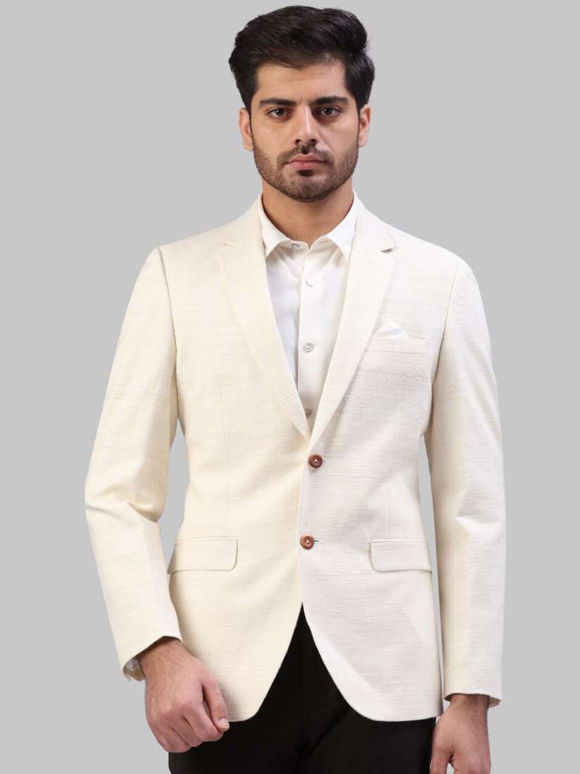 Raymond white blazer on sale