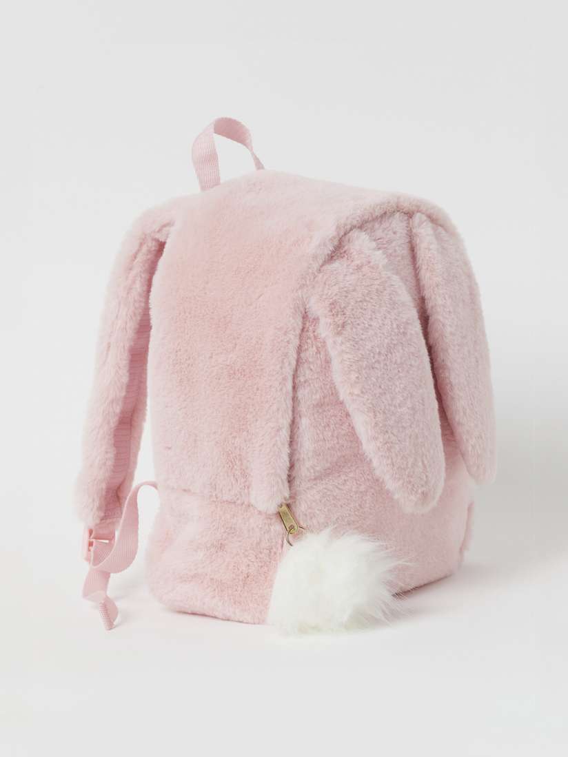 Buy H M Girls Pink Solid Faux Fur Backpack Backpacks for Girls 12201450 Myntra