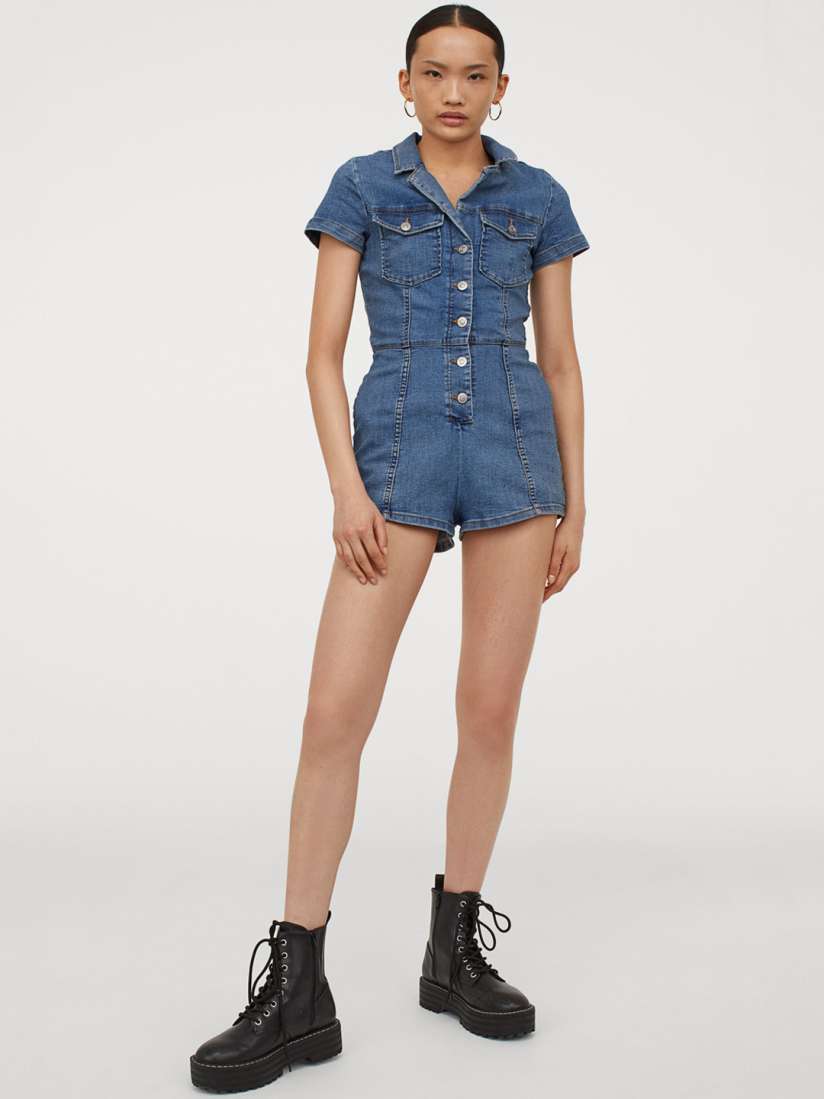 Denim jumpsuit myntra shop