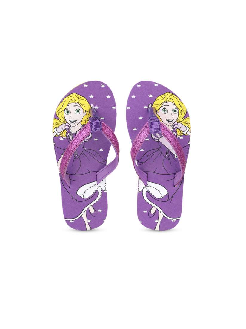 Buy Kidsville Purple Color Mickey Friends Rapunzel Printed Flip Flops For Girls Flip Flops for Girls 12442340 Myntra