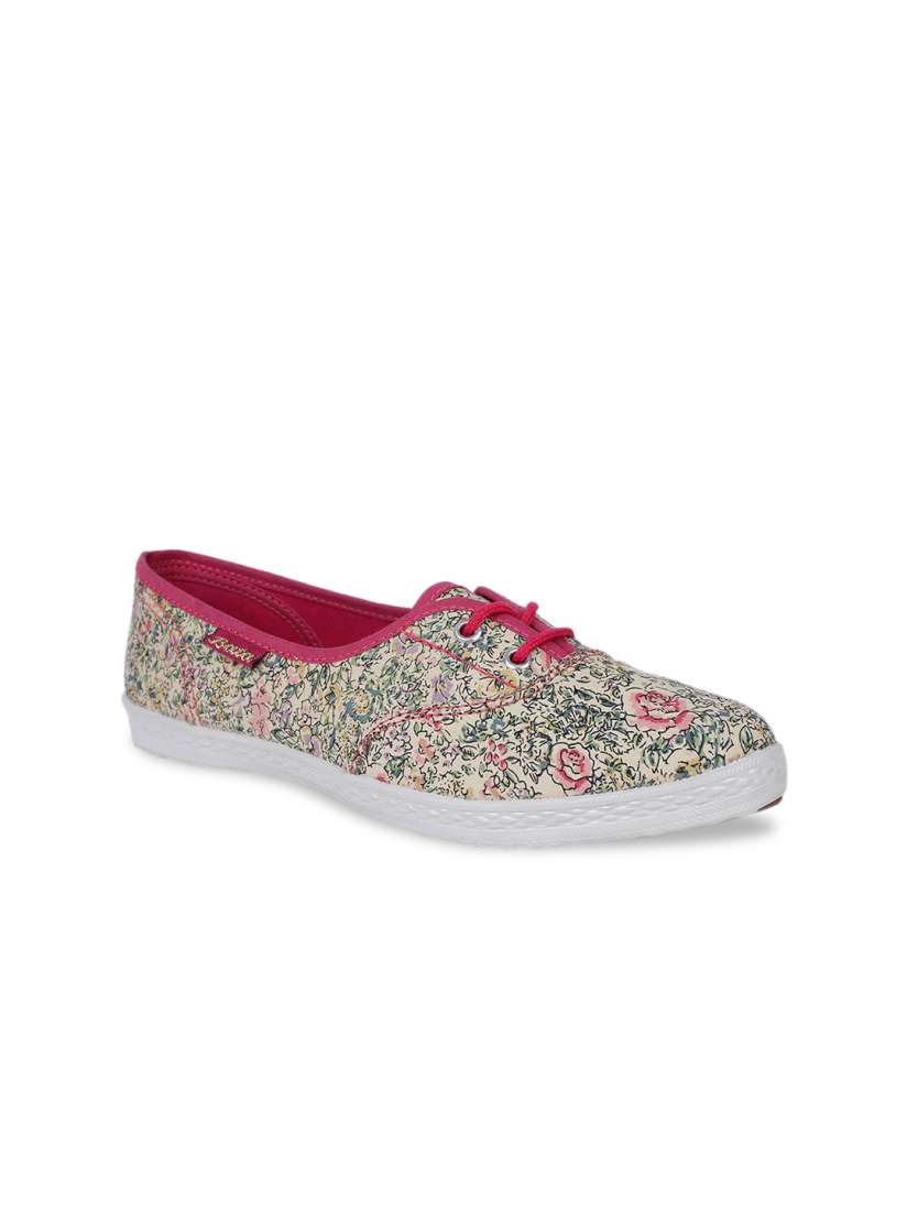 Buy Bata Women Pink Green Floral Print Sneakers Casual Shoes for Women 12454664 Myntra