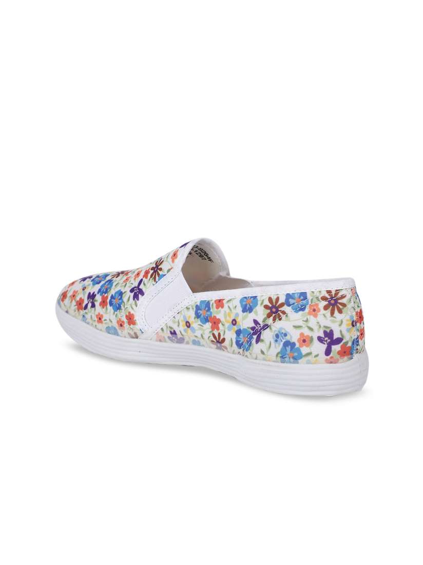 Buy Bata Women White Blue Floral Printed Slip On Sneakers Casual Shoes for Women 12454322 Myntra