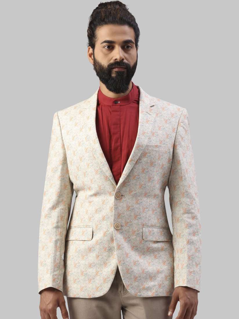 Raymond printed blazer outlet