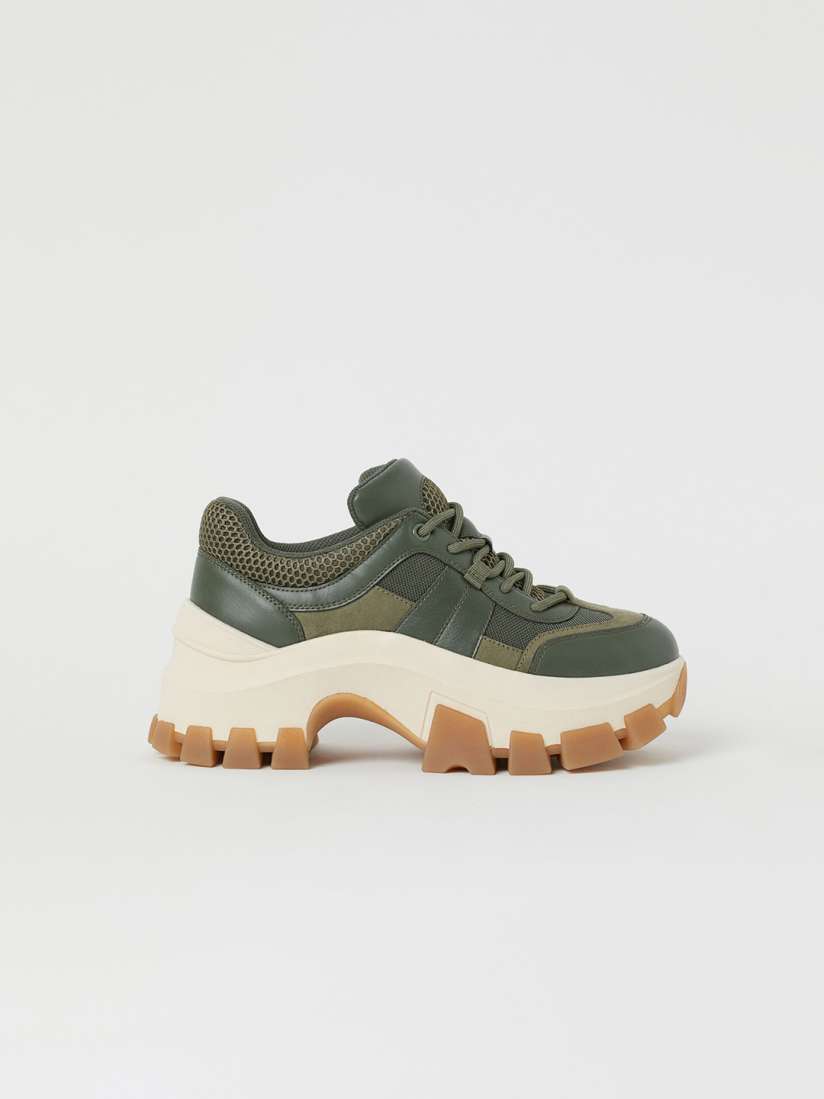 Green chunky trainers discount