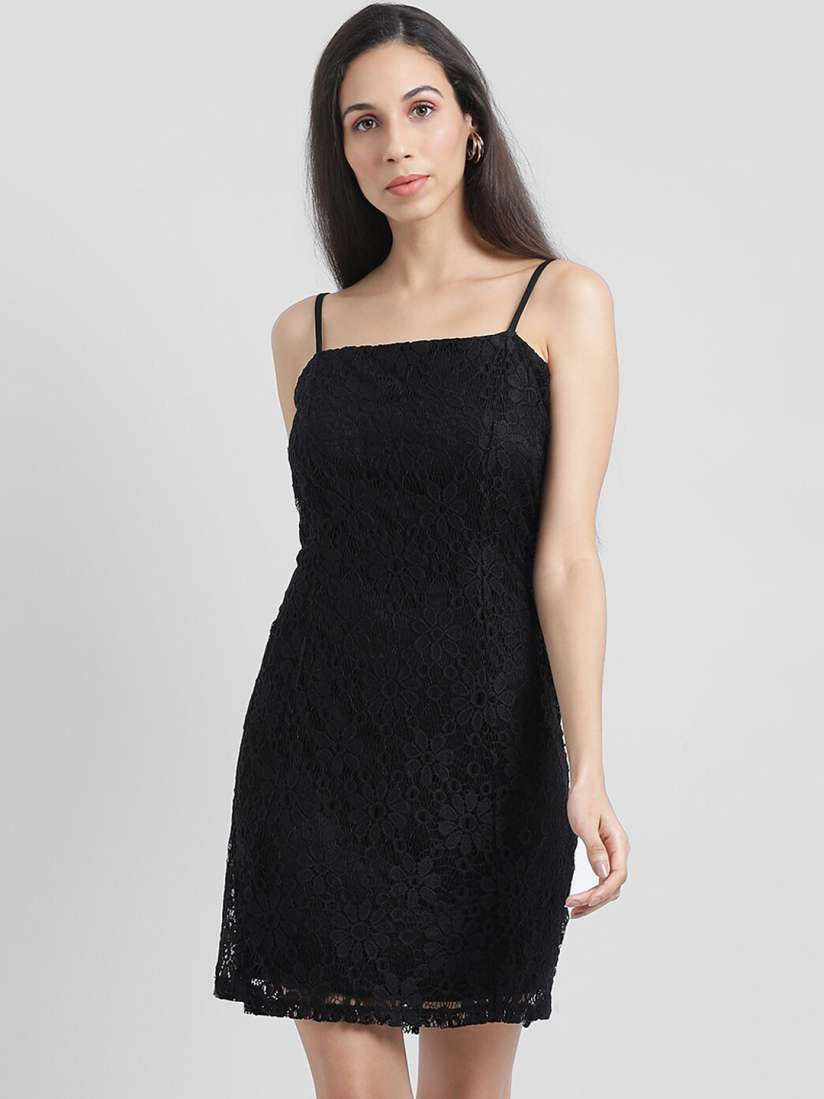 Buy Zink London Women Black Lace Sheath Dress Dresses for Women 12494278 Myntra