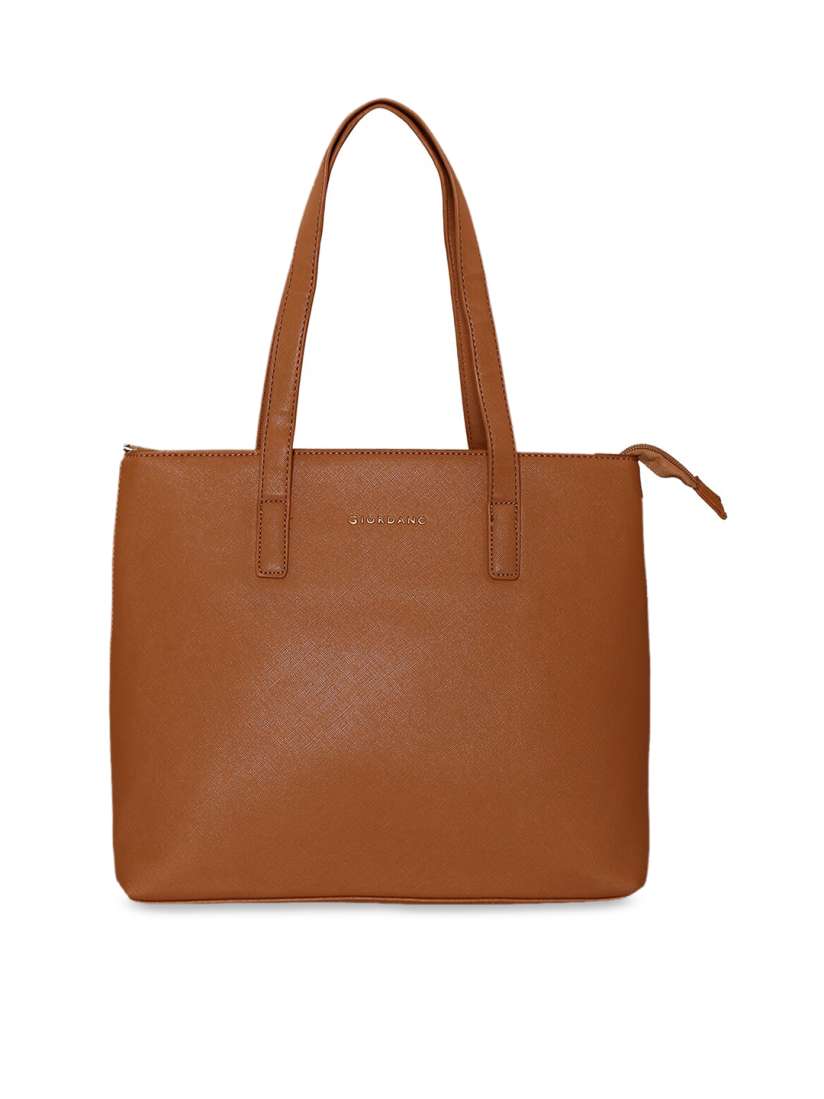 Buy GIORDANO Tan Brown Solid Tote Bag Handbags for Women 12520060 Myntra