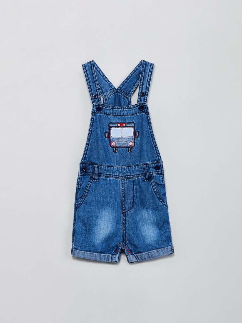 Buy max Boys Blue Washed Denim Dungarees Dungarees for Boys 12627924 Myntra