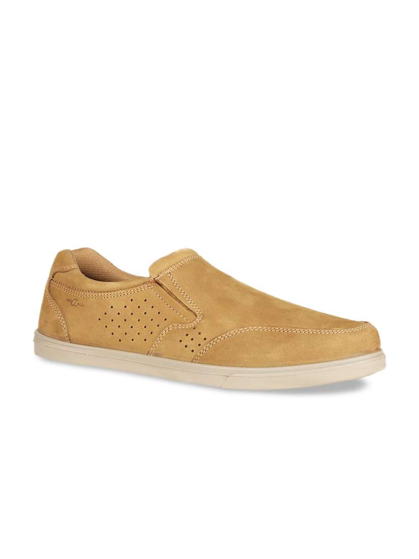 Buy Bata Men Beige Solid Leather Slip On Sneakers Casual Shoes for Men 12421076 Myntra